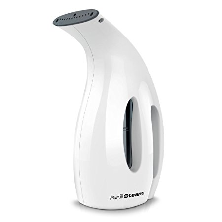 PurSteam Portable Garment Steamer, Fast-Heat Aluminum Heating Element, 220ml Capacity Perfect for Home and Travel (Arctic White)