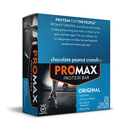 Promax Protein Bar, Chocolate Peanut Crunch, 12-Pack
