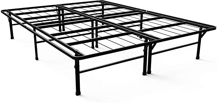 Zinus Gene 14 Inch SmartBase Deluxe / Mattress Foundation / Platform Bed Frame / Box Spring Replacement, Queen (Renewed)