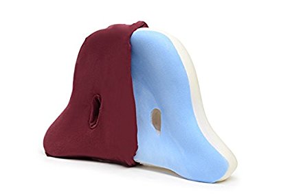 Ear & Neck Pain Relief | Back & Side Sleeper Pillow | Anti-Wrinkle | CPAP | So Comfy | The Womfy | Burgundy Medium Soft