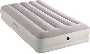 Intex 64177E Dura-Beam Standard Prestige Mid-Rise Air Mattress: Fiber-Tech – Twin Size – Quickfill USB Air Pump