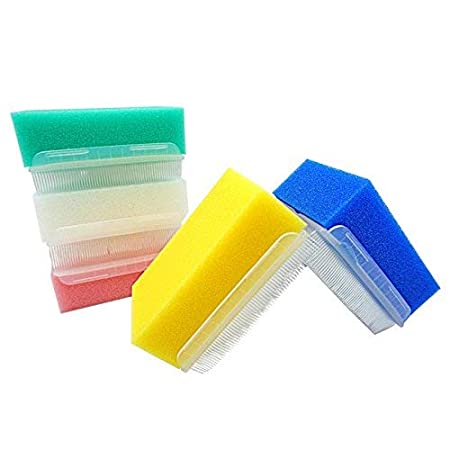 MUNKCARE Surgical Scrub Brushes- Surgical Scrubs Hands Cleaning Denture Sponge Scrub Bristle Brush,Baby Bath Sponge Brush Baby Hair Clean Sponge Brushes,Mixed Colors,10 Count