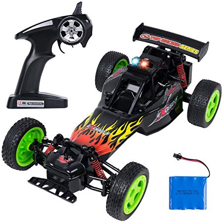 SGILE RC Remote Control Car with Light, 20 KM/H High Speed Racing Car Vehicle for Boys Kids Girls, 1:16 2.4 GHZ 2WD Drifting Electric Fast Monster Buggy Car Vehicle for Kids Birthday Present