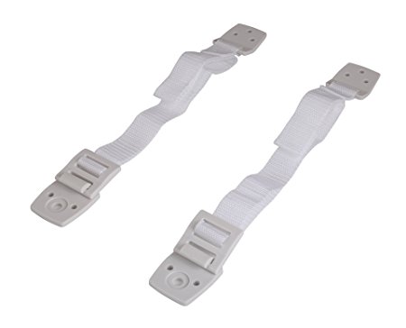 Furniture Straps - Tv Strap - Anchor Wall Corner Protectors - Safety Secure Baby Edge Guard - Anti Tip Metal BEST Proofing Storage Stabilizer - Earthquake Proof Securing Child Injuries - 2 Pack White.