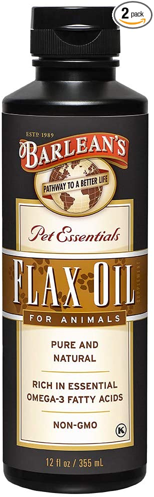 Barlean's Flax Oil for Animals, 12-Ounce Bottles (Pack of 2)