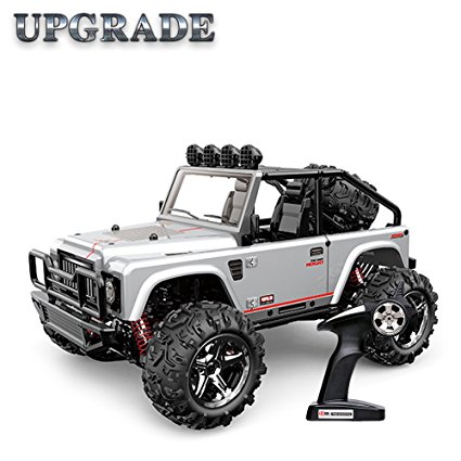 Vatos RC Car Off Road High Speed 4WD 40km/h 1:22 Remote Control Car Monster Truck Buggy Crawler (Silver)