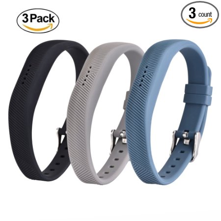 Fitbit Flex 2 Accessory Bands for Fitbit Flex 2 / Fitbit Flex2,Silicone Fitness Replacement Accessories Wristband with Steel Buckle Perfect for 2016 New Fitbit Flex 2