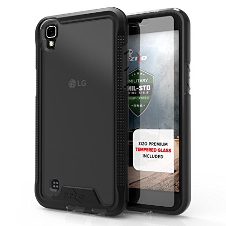 LG X Power Case, Zizo [ION Series] with FREE [LG X Power Screen Protector] Transparent Clear [Military Grade Drop Tested] for LG X Power K210 (2016)