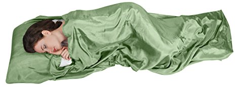 Marycrafts 50% Viscose 50% Mulberry Silk Single Sleeping Bag Liner Travel Sheet Sleepsack 83"x33"