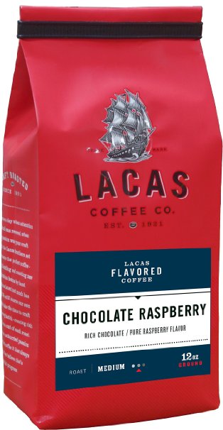 Lacas Coffee Company Flavored Coffee Chocolate Raspberry Ground 12oz