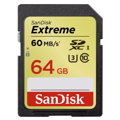 SanDisk Extreme 64GB UHS-I/U3 SDXC Memory Card Up To 60MB/s Read-SDSDXN-064G-G46 [Older Version]