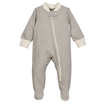 DorDor & GorGor ORGANIC Zip Front Sleep 'N Play, Unisex Baby Footed Pajamas, Cotton