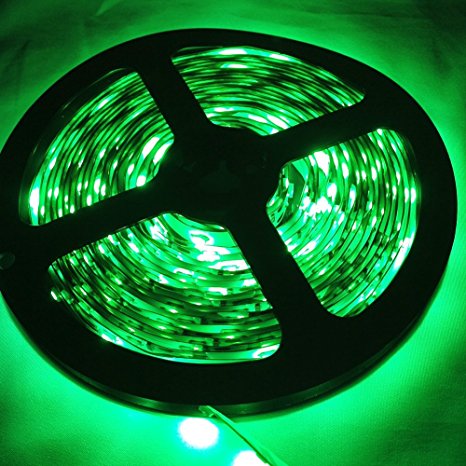 12V Flexible LED Strip Lights, LED Tape, Green, 60leds/m 3528 Leds, Non-waterproof, Light Strips, Length 2*5m