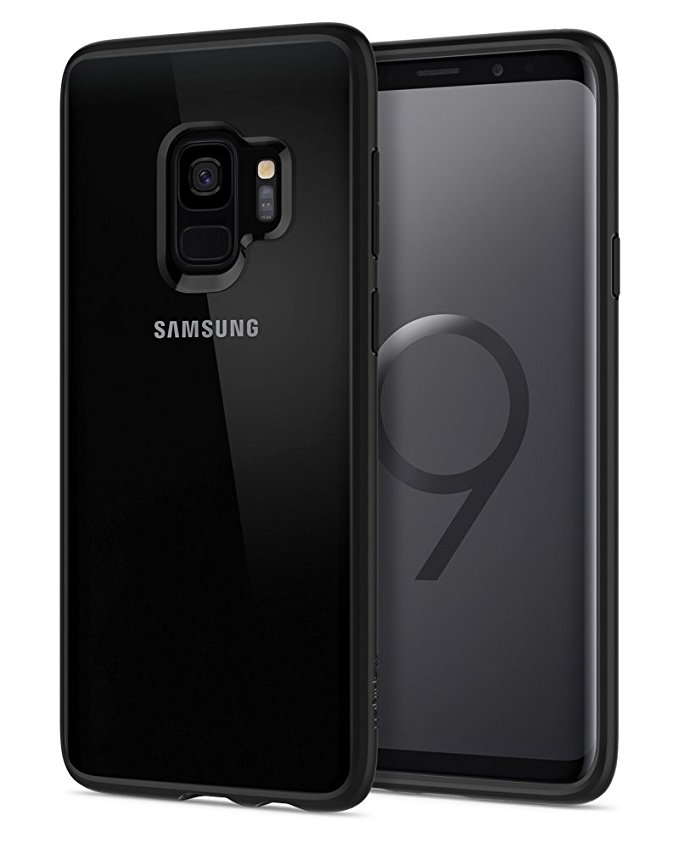 Spigen Ultra Hybrid Galaxy S9 Case with Air Cushion Technology and Clear Hybrid Drop Protection for Samsung Galaxy S9 (2018) - Matte Black