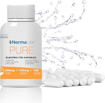NormaLyte Pure Electrolyte Salt Capsules - 100 Count Bottle