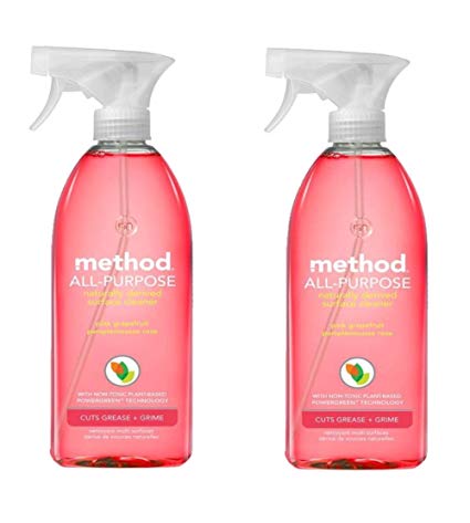 Method All-purpose Natural Surface Cleaner, Pink Grapefruit 28 Fl Oz (Pack of 2)