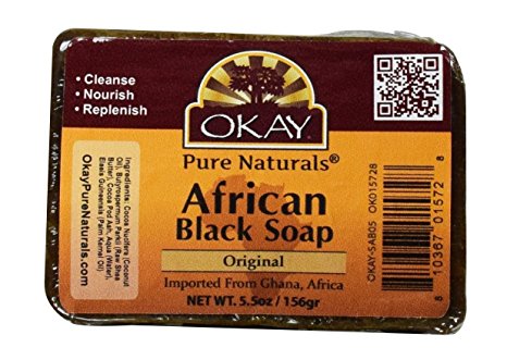 Okay African Soap, Black, 5.5 Ounce