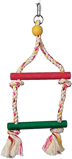 Living World Junglewood 2-Step Rope Ladder, Small, 6-Inches x 14-Inches