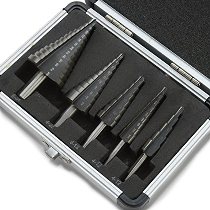 Neiko 10198A Metric Step Drill Set | 5-Piece Metric