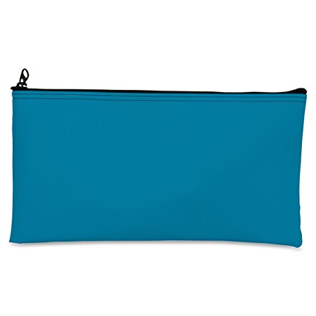 MMF Industries Leatherette Zipper Wallet, 11 x 6 Inches, Mariner Blue (2340416W38)
