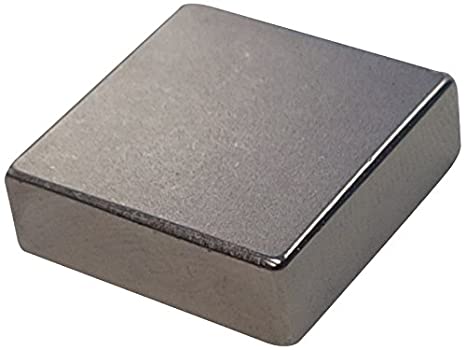 Eclipse Magnetics N153 Neodymium Rare Earth Block Magnet, Nickel Plated, 1" Length x 1" Width x 1/2" Thickness