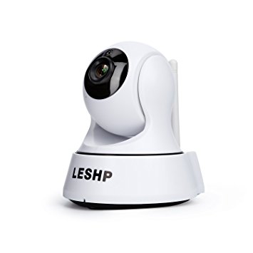 LESHP Wifi Camera with Night Vision 720p HD Pan/Tilt/Zoom Surveillance IP Camera Wifi for Home Security