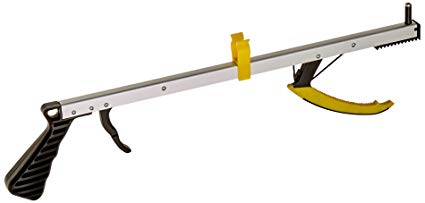 Sammons Preston Feather Reach Reacher, Compact 15.75" Grabber Tool with Magnet, Lightweight 5.5 oz. Magnetic Picker up Tool & Reaching Claw, Aluminum Trash Pickup, Lightbulb Remover, Garden Nabber