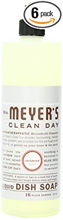 Mrs. Meyer's Clean Day Dish Soap, Lavender, 16-Ounce Bottles (Case of 6)