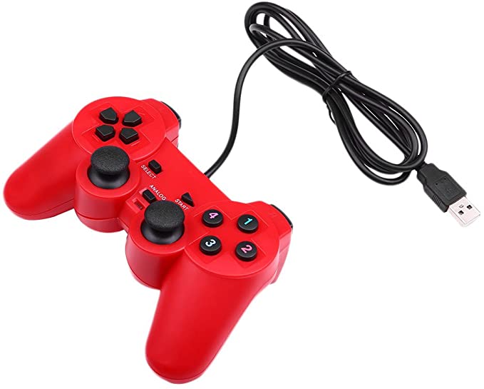 Haihuic Double Vibration USB Wired ABS Game Controller Gamepad Joystick For Windows PC