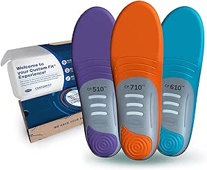 Dr. Scholl's Custom Fit Comfort Insoles CF 710, Full Length Insert, All-Day Superior Comfort, Cushions Heel & Ball of Foot, Sized to Fit Shoes (Men 4.5-5/ Women 5.5-6), Customized for Low Arch