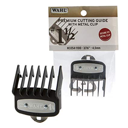 Wahl Professional 1 1/2" Premium Cutting Guide with Metal Clip 3354-1100 - Ideal for Barbers and Stylists - Ensures Smoother, Safer Cutting Experience - Fits All Wahl Vibrator Clippers