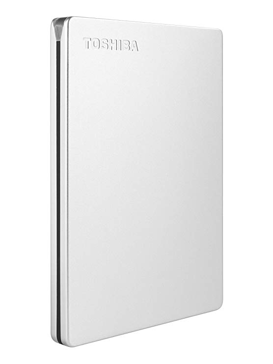 Toshiba Canvio Slim 1TB Aluminium Portable External Hard Drive USB 3.0 for PC, Xbox, PS4. HDTD310ES3DA