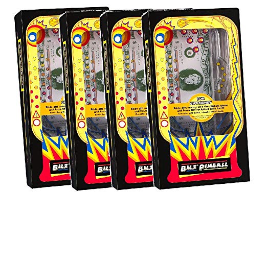 (Set of 4) Retro Pinball Money Machine Puzzles - Fun Challenging Gift Holder