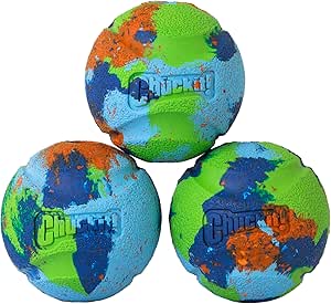 Chuckit! EcoFetch Ball Dog Toy, Medium (2.5 Inch Diameter) Pack of 3, for Breeds 20-60 lbs