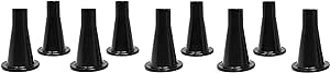 JSP Manufacturing Black Plastic 3-5/8” Bed Frame Feet/Glide Leg | Tall Cone Shaped Replacement Legs (9)