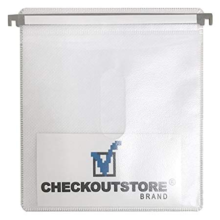 CheckOutStore 500 CD Double-Sided Refill Plastic Hanging Sleeve White