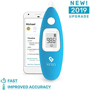 [2019 Upgrade] Smart Ear Digital Thermometer for Fever - Accurate, Fast, Medical Infrared Termometro for Baby, Kid, Adult - FDA Cleared for Body Temperature Readings - Upgraded for Best Accuracy