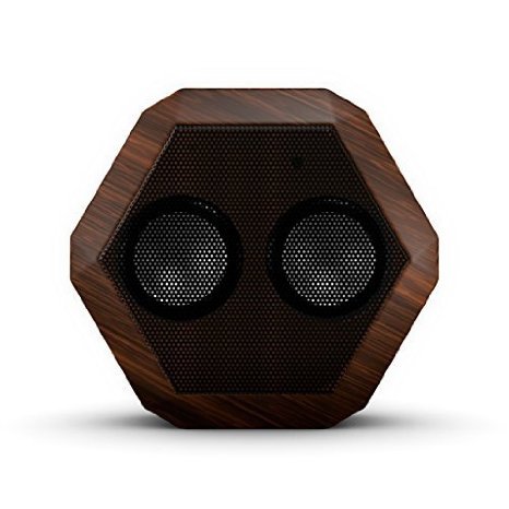 Boombotix - Boombot REX 20 Wireless Ultraportable Weatherproof Bluetooth Speaker Woodgrain