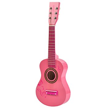 LAGRIMA 23” Acoustic Guitar with 6 Nylon strings for Beginner Children Kids Pink