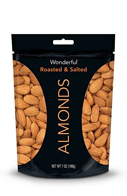 Wonderful Almonds, Roasted and Salted, 7-oz Bag