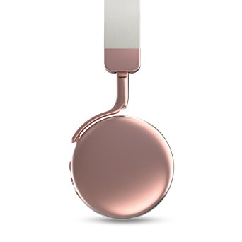 Photive HF1 Rose Gold Bluetooth Wireless Headphones. Lightweight Headphones with Premium Aluminum Finish- Balanced Sound and 12 Hour Battery