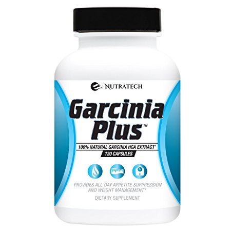 Garcinia Plus- 100% Pure and Natural Organic Garcinia (No Synthetics) with HCA Appetite Suppressant and Weight Loss Aid.