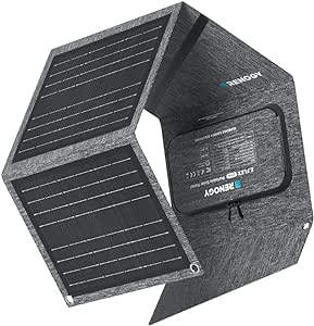 Renogy E.Flex 30W Portable Solar Panel for Camping, Hiking, and Outdoor Activities, Compact and Lightweight, IP65 Waterproof, Charging Multiple Devices with Double Fast Charging Ports