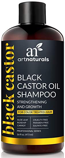 ArtNaturals Black Castor Oil Shampoo – (16 Fl Oz / 473ml) – Strengthen, Grow and Restore – Jamaican Castor – For Color Treated Hair