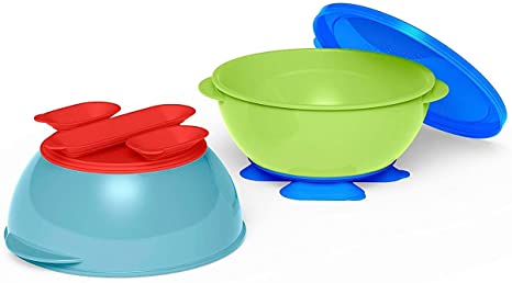 Gerber Graduates Tri-Suction Bowls With Lid