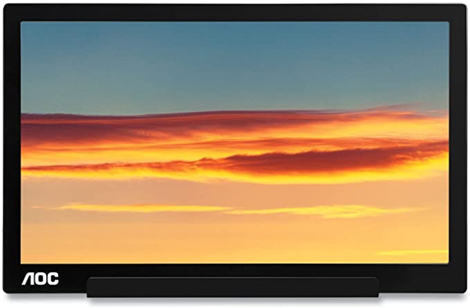 AOC I1601C 15.6" 16:9 Full HD IPS Monitor, Black USB-C