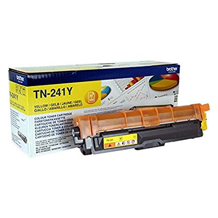 Brother TN241Y Toner Cartridge, Standard Yield, Yellow, Brother Genuine Supplies