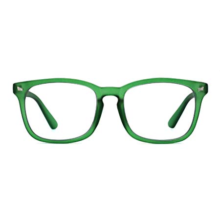 Cyxus Blue Light Blocking Glasses Square Frame Eyewear Computer Reading Gaming Glasses (Green)