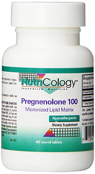 Nutricology Pregnenolone 100 Mg Sust Release Tablets, 60 Count