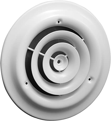 Hart & Cooley 16 Series - 12" Round White Ceiling Diffuser (Fits a 12" Hole in The Ceiling)